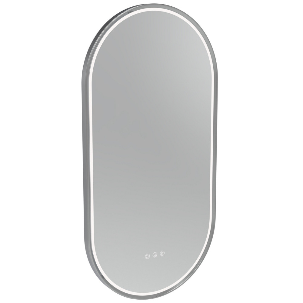 Tavistock Alderbury Pill 400 x 800mm Illuminated Bathroom Mirror in Chrome