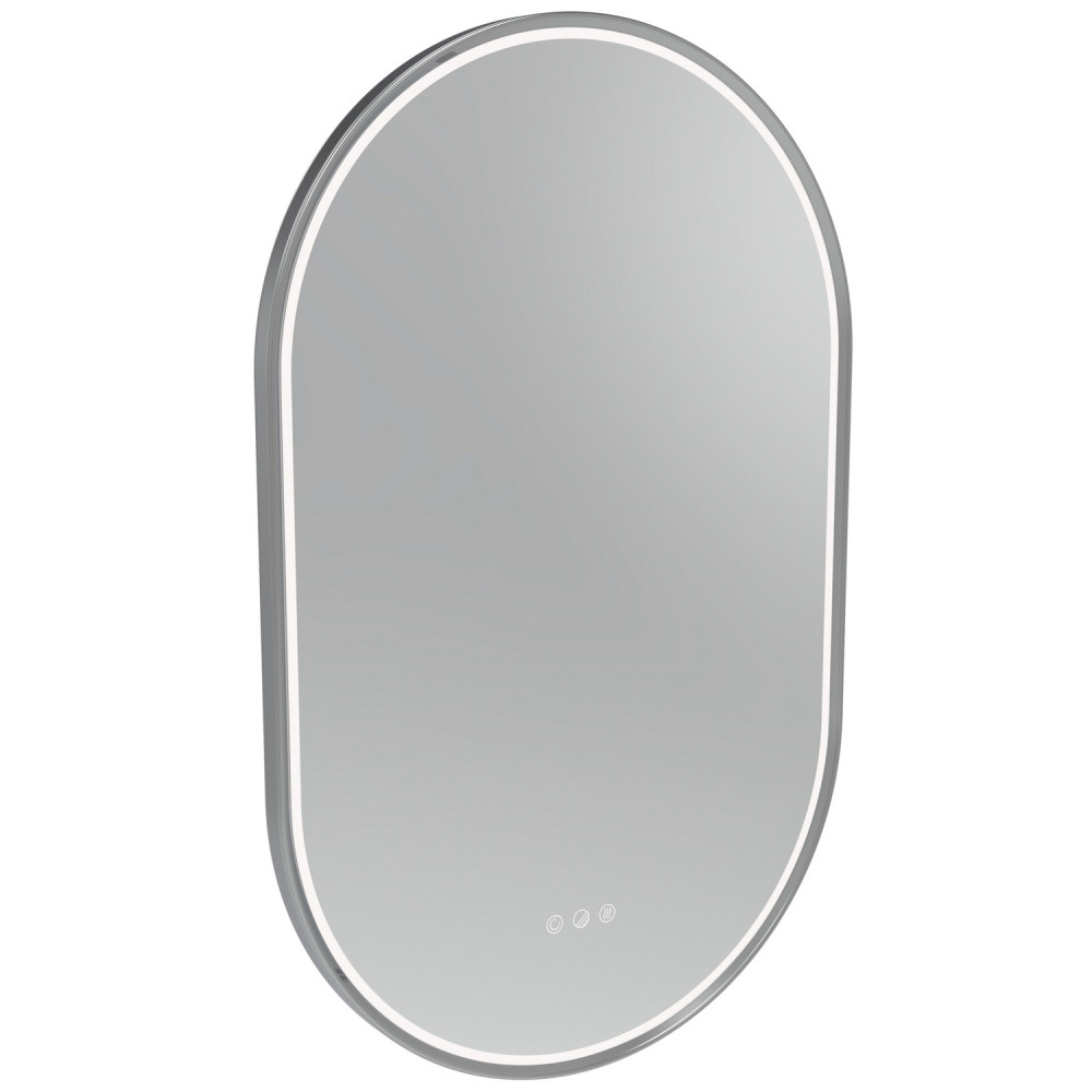 Tavistock Alderbury Pill 500 x 800mm Chrome Illuminated Bathroom Mirror