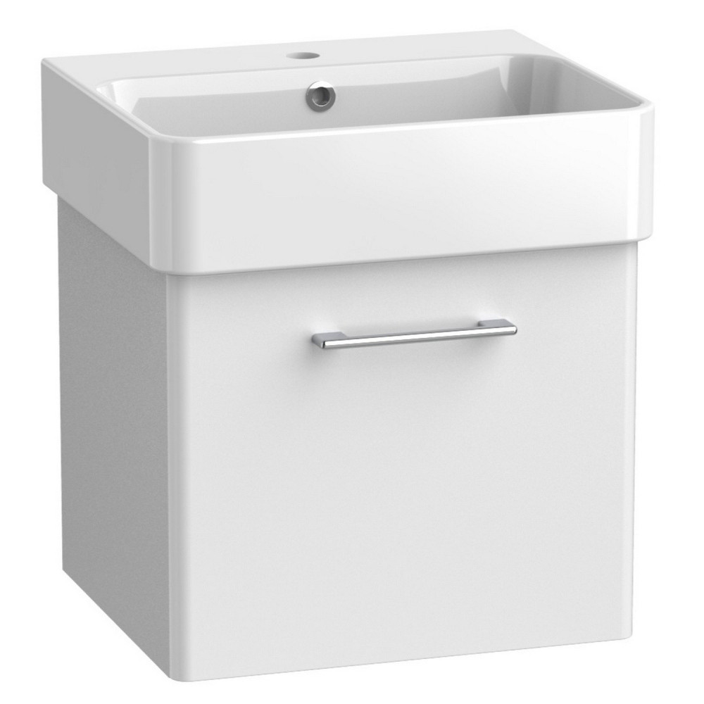 Tavistock Arlo Gloss White 500mm Wall Hung Vanity Unit and Basin