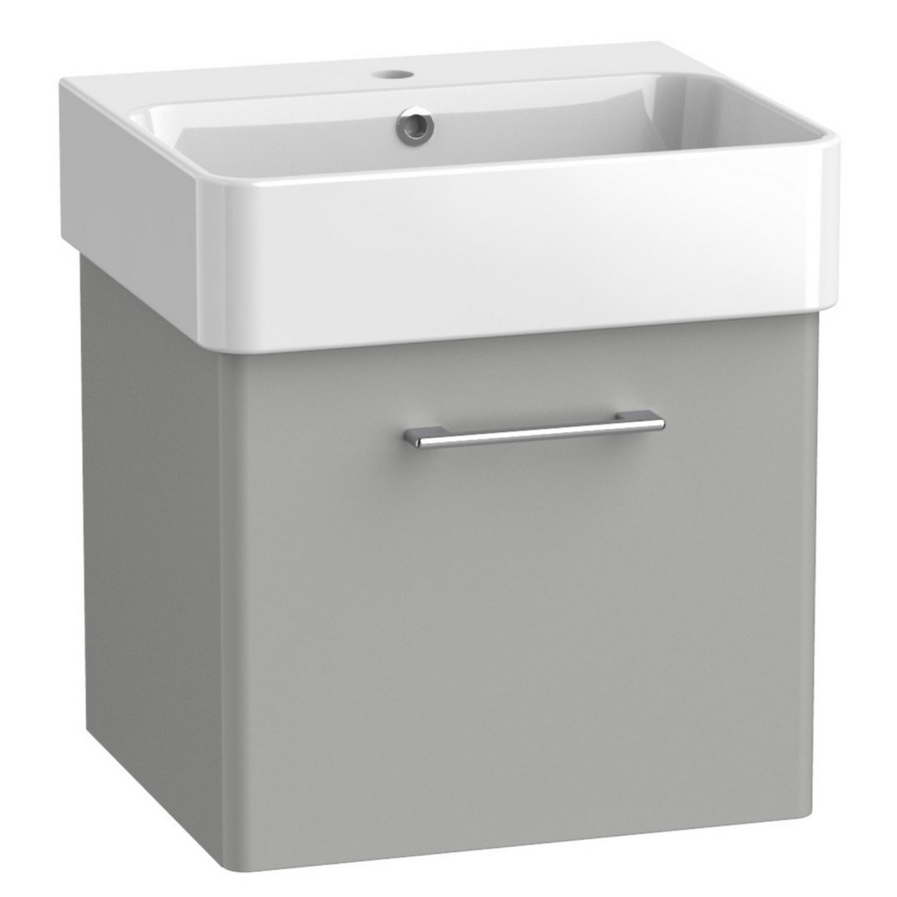 Tavistock Arlo Matt Light Grey 500mm Wall Hung Vanity Unit and Basin