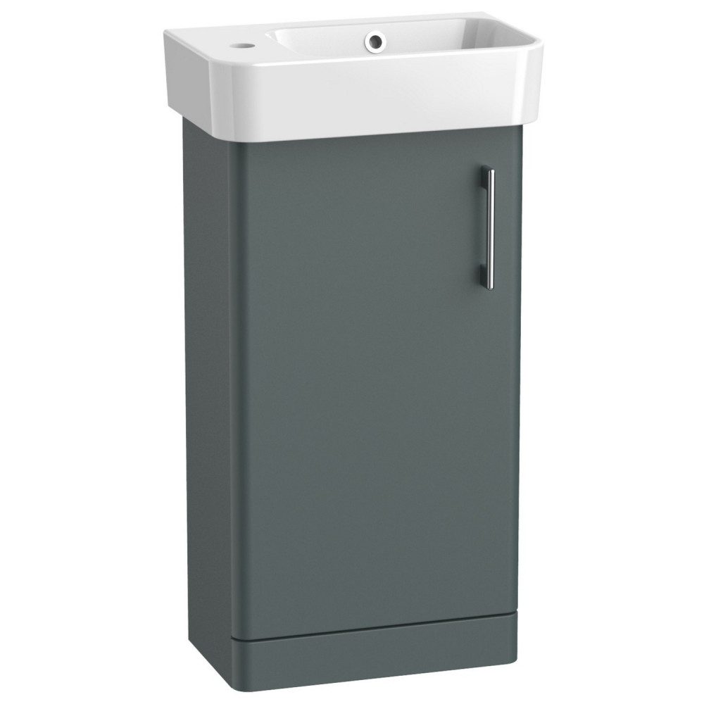 Tavistock Arlo Matt Viridian Green 400mm Cloakroom Vanity Unit and Basin