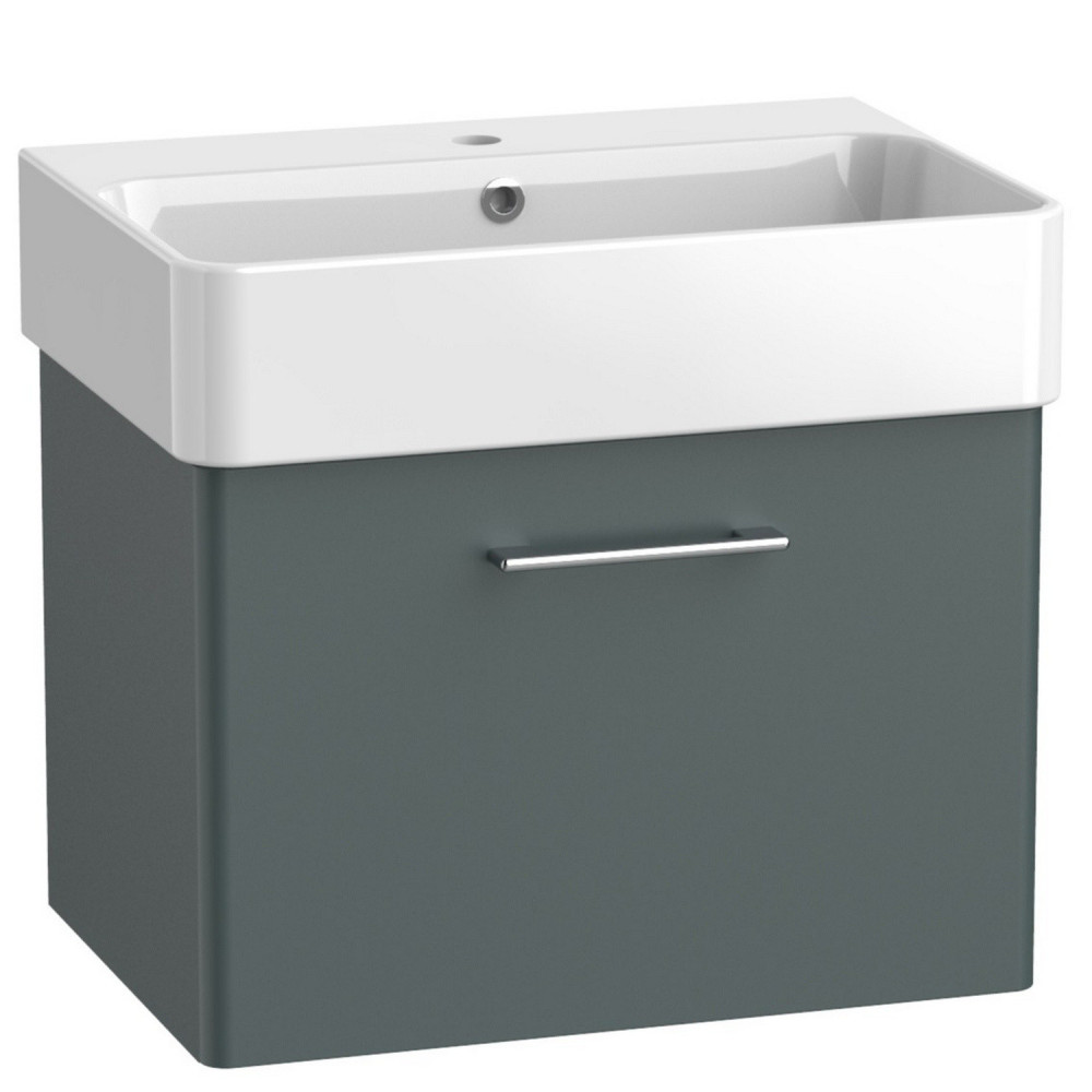 Tavistock Arlo Matt Viridian Green 600mm Wall Hung Vanity Unit and Basin
