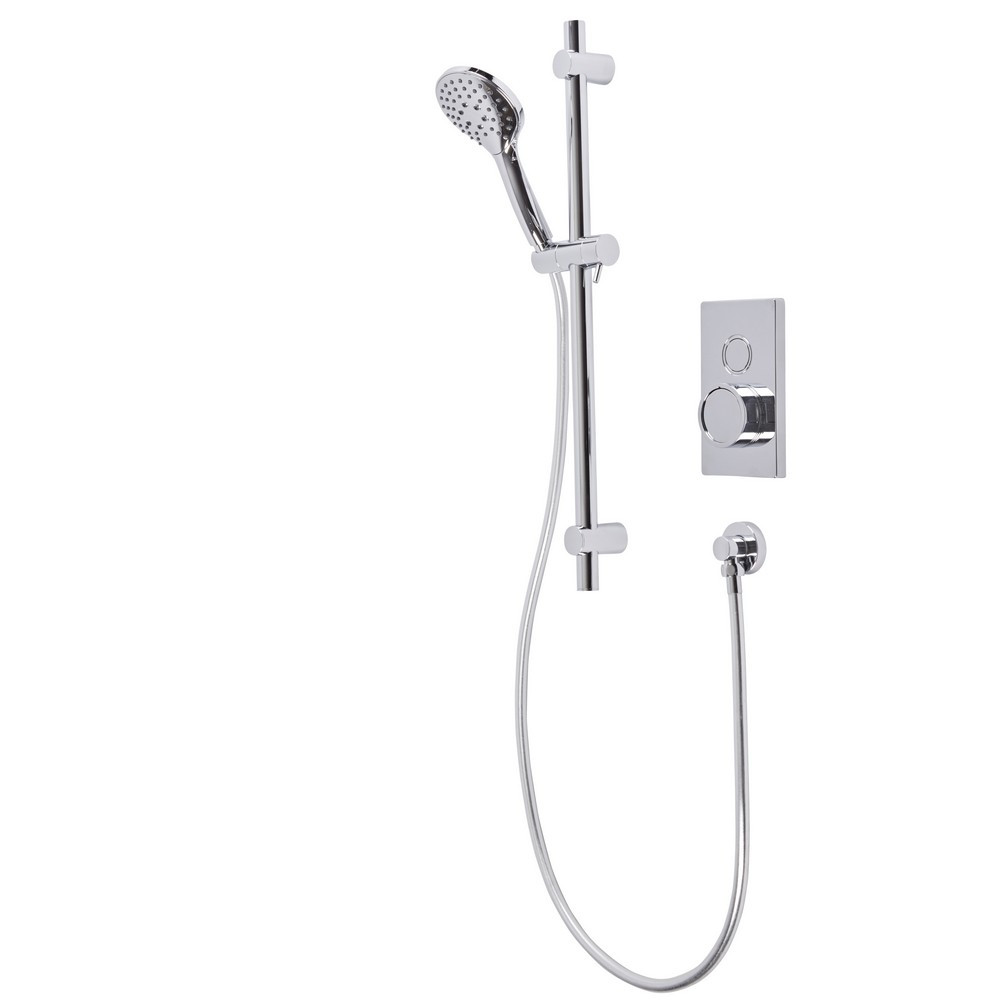 Tavistock Axiom Single Function Push Button Valve with Riser Rail and Shower Handset (1)