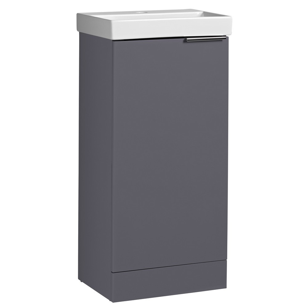 Tavistock Cadence 400mm Cloakroom Unit in Storm Grey with Basin
