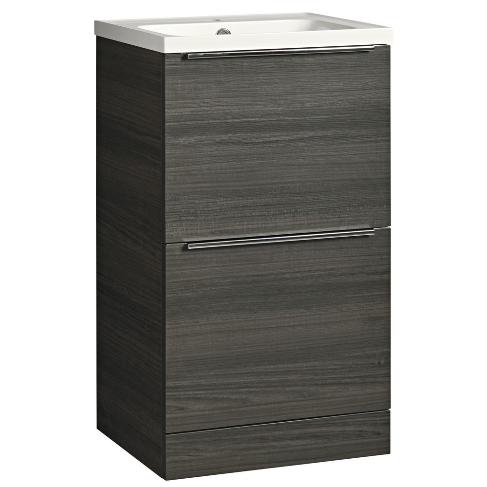 Tavistock Cadence 500mm Floor Mounted Unit in Tundra Wood with Basin