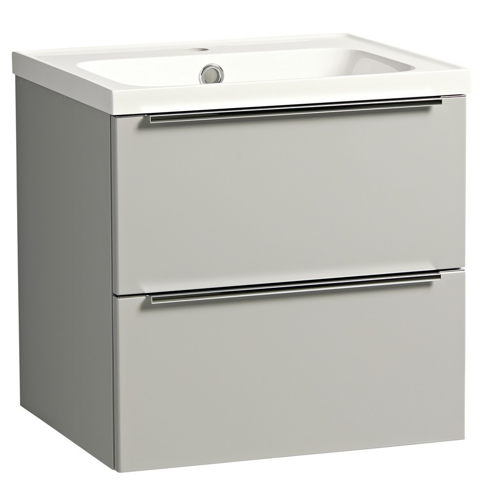 Tavistock Cadence 500mm Wall Mounted Unit in Gloss Light Grey with Basin