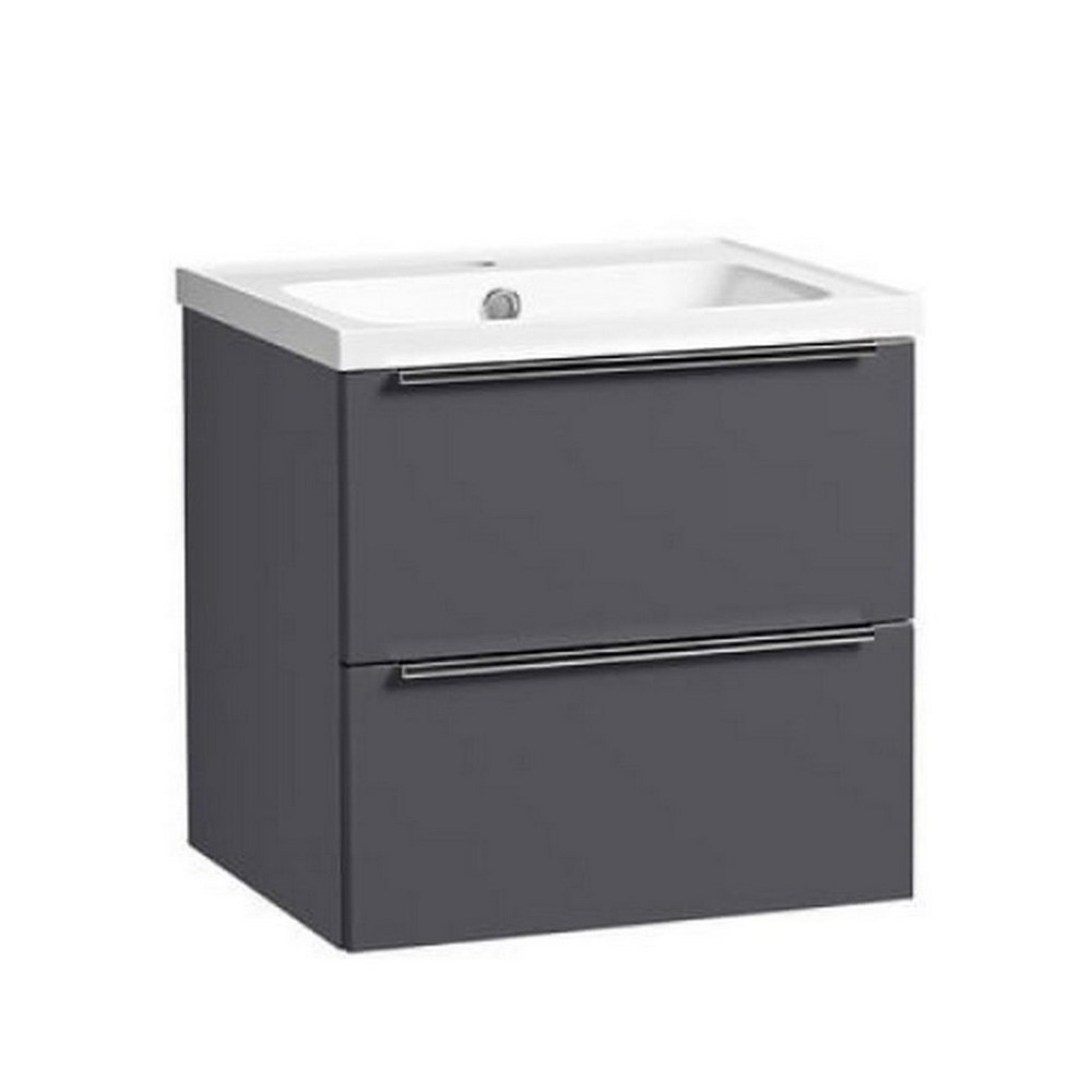 Tavistock Cadence 500mm Wall Mounted Unit in Storm Grey with Basin