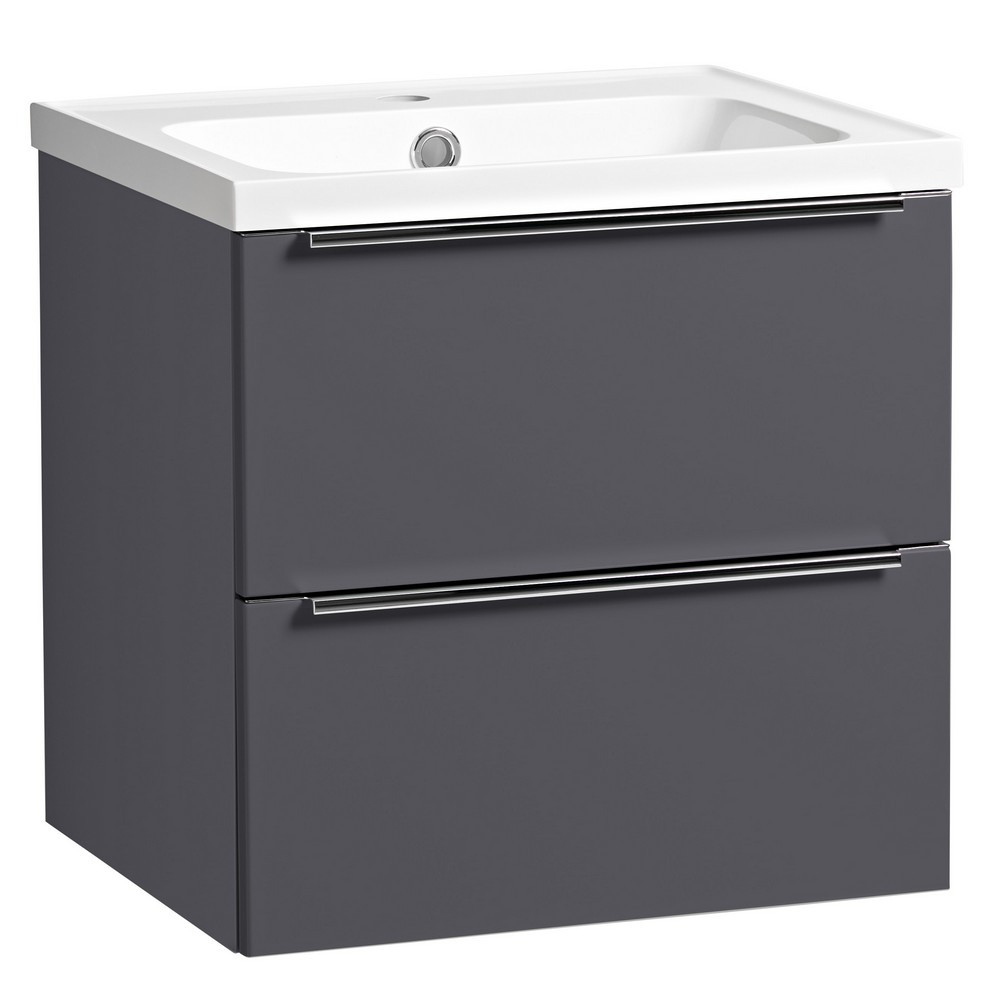 Tavistock Cadence 500mm Wall Mounted Unit in Storm Grey with Basin