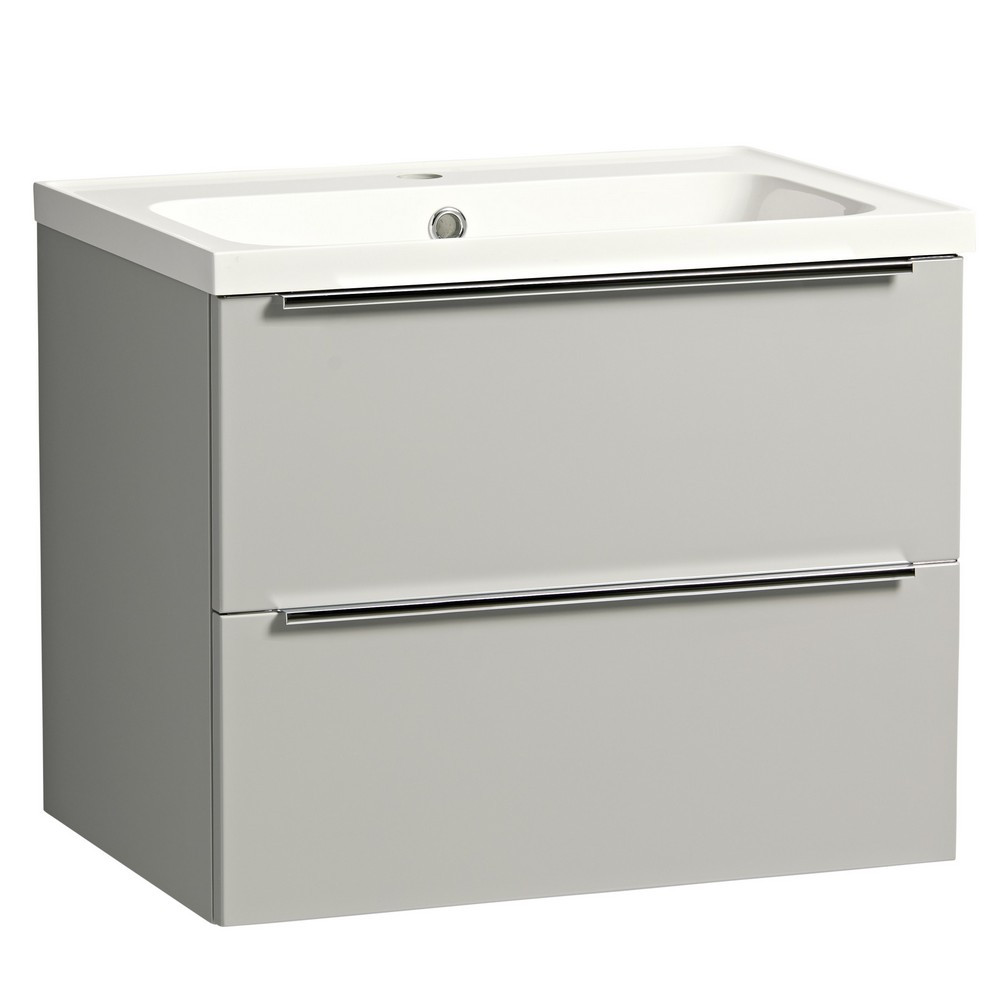 Tavistock Cadence 600mm Wall Mounted Unit in Gloss Light Grey with Basin