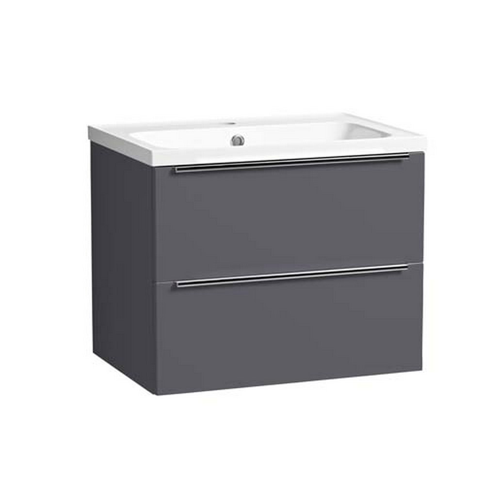 Tavistock Cadence 600mm Wall Mounted Unit in Storm Grey with Basin