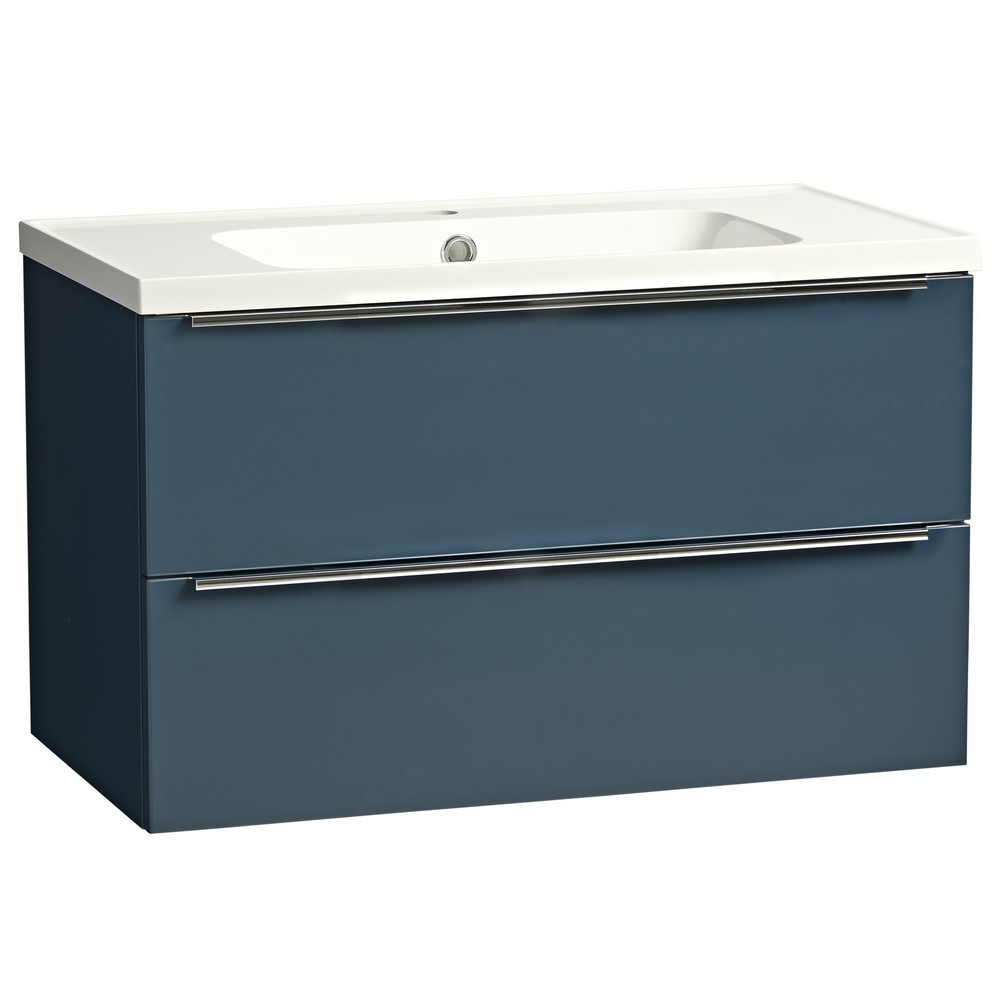 Tavistock Cadence 800mm Wall Mounted Unit in Oxford Blue with Basin