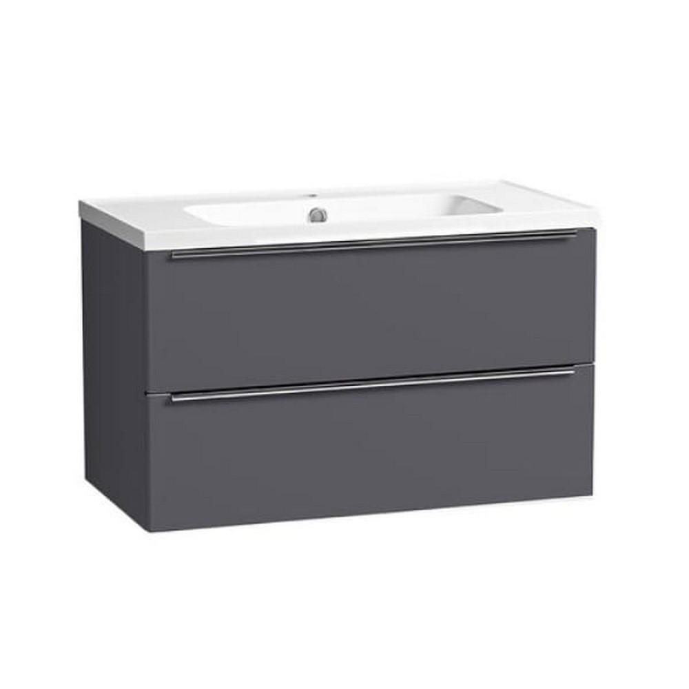 Tavistock Cadence 800mm Wall Mounted Unit in Storm Grey with Basin