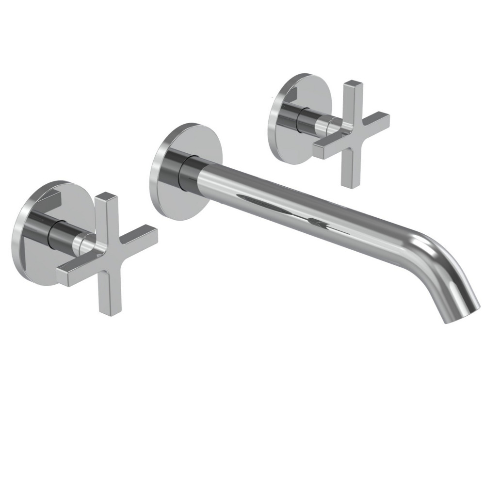Tavistock Cohort Cross Chrome Wall Mounted Basin Mixer