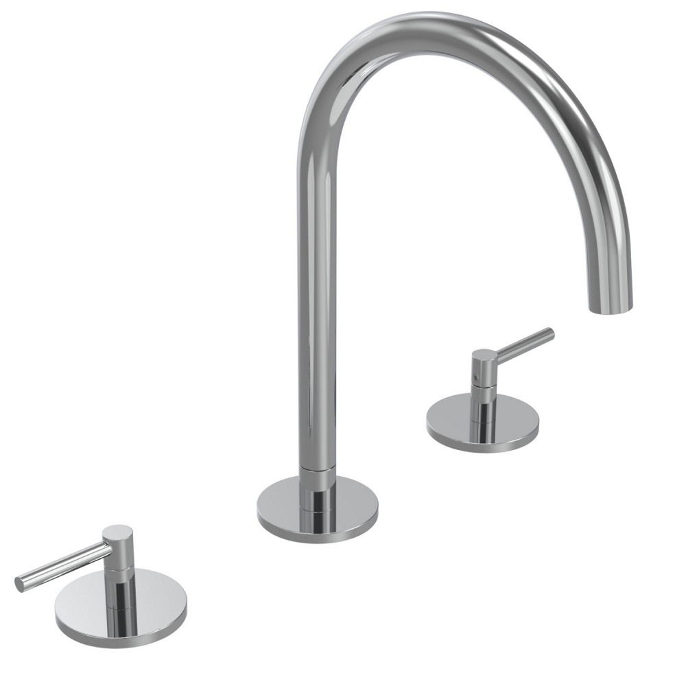 Tavistock Cohort Lever 3TH Chrome Basin Mixer with Waste
