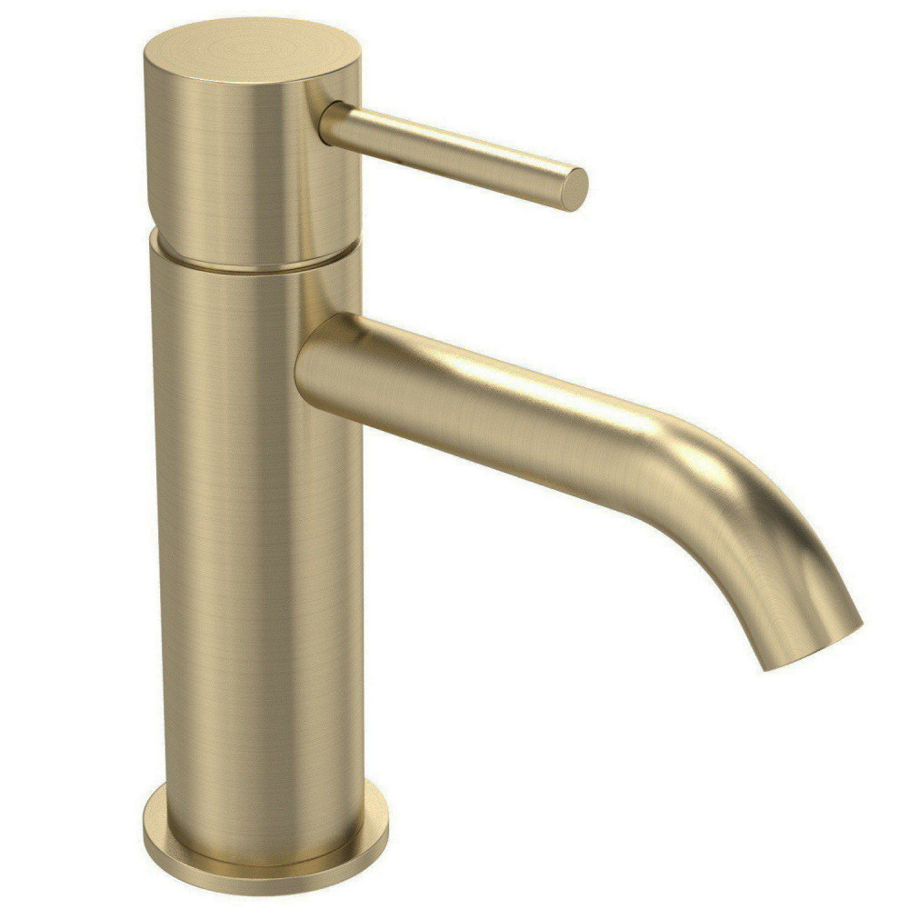 Tavistock Cohort Lever Brushed Brass Basin Mixer with Waste