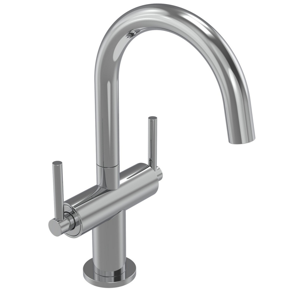 Tavistock Cohort Lever Two Handle Chrome Basin Mixer with Waste