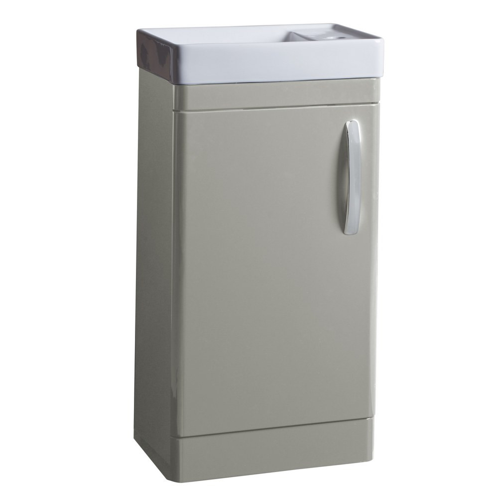 Tavistock Compass 450mm Gloss Light Grey Cloakroom Vanity Unit & Basin