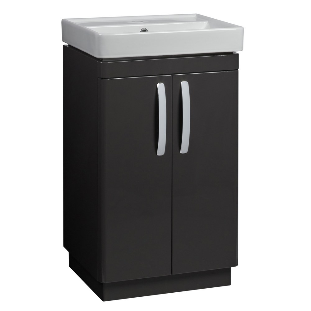 Tavistock Compass 500mm Gloss Clay Freestanding Vanity Unit & Basin (1)