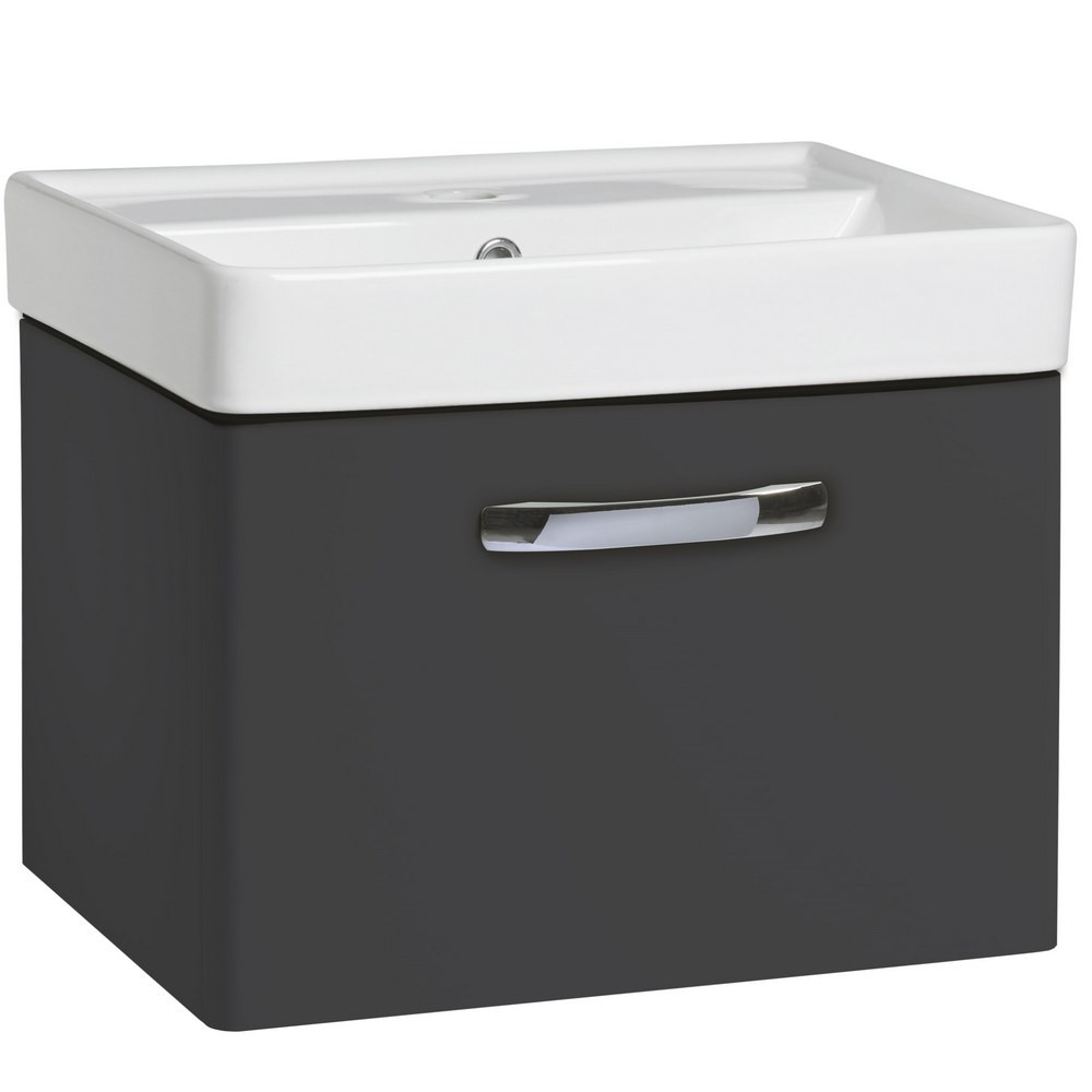 Tavistock Compass 500mm Gloss Clay Wall Hung Unit with Ceramic Basin (1)