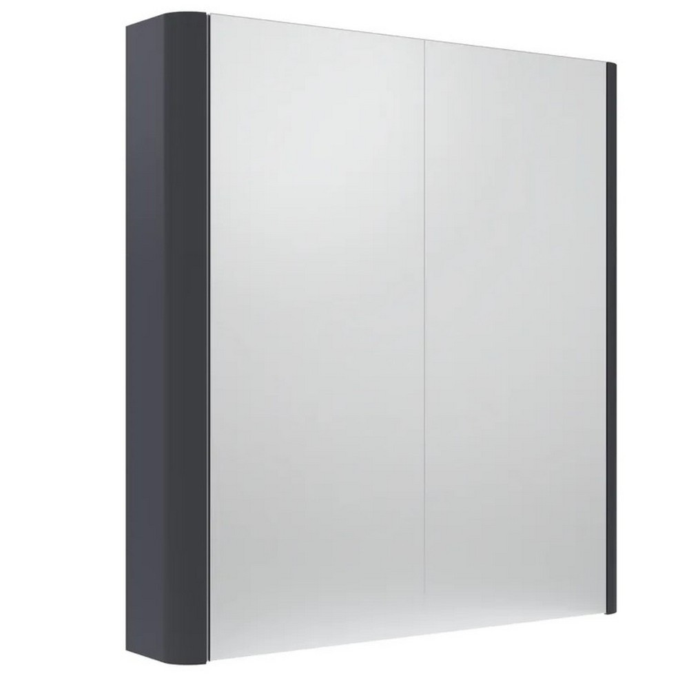 Tavistock Compass 600mm Double Door Storm Grey Bathroom Cabinet
