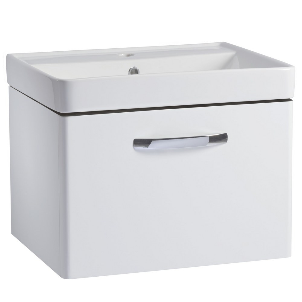 Tavistock Compass 600mm Wall Mounted Unit & Basin Gloss White (1)