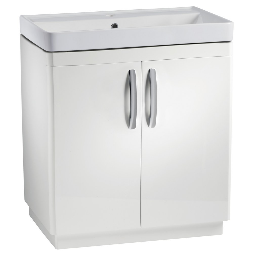Tavistock Compass 800mm Gloss White Freestanding Unit with Ceramic Basin (1)