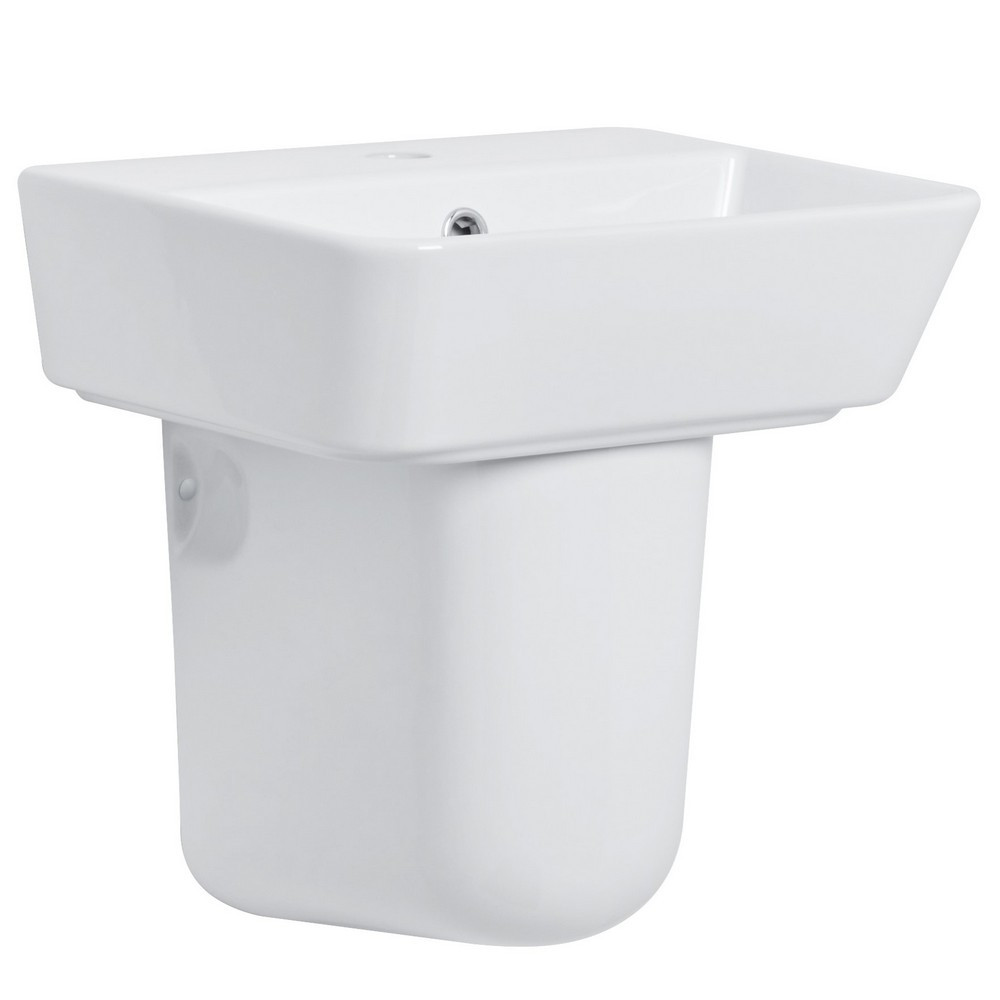 Tavistock Compass Square 420mm Basin and Semi Pedestal
