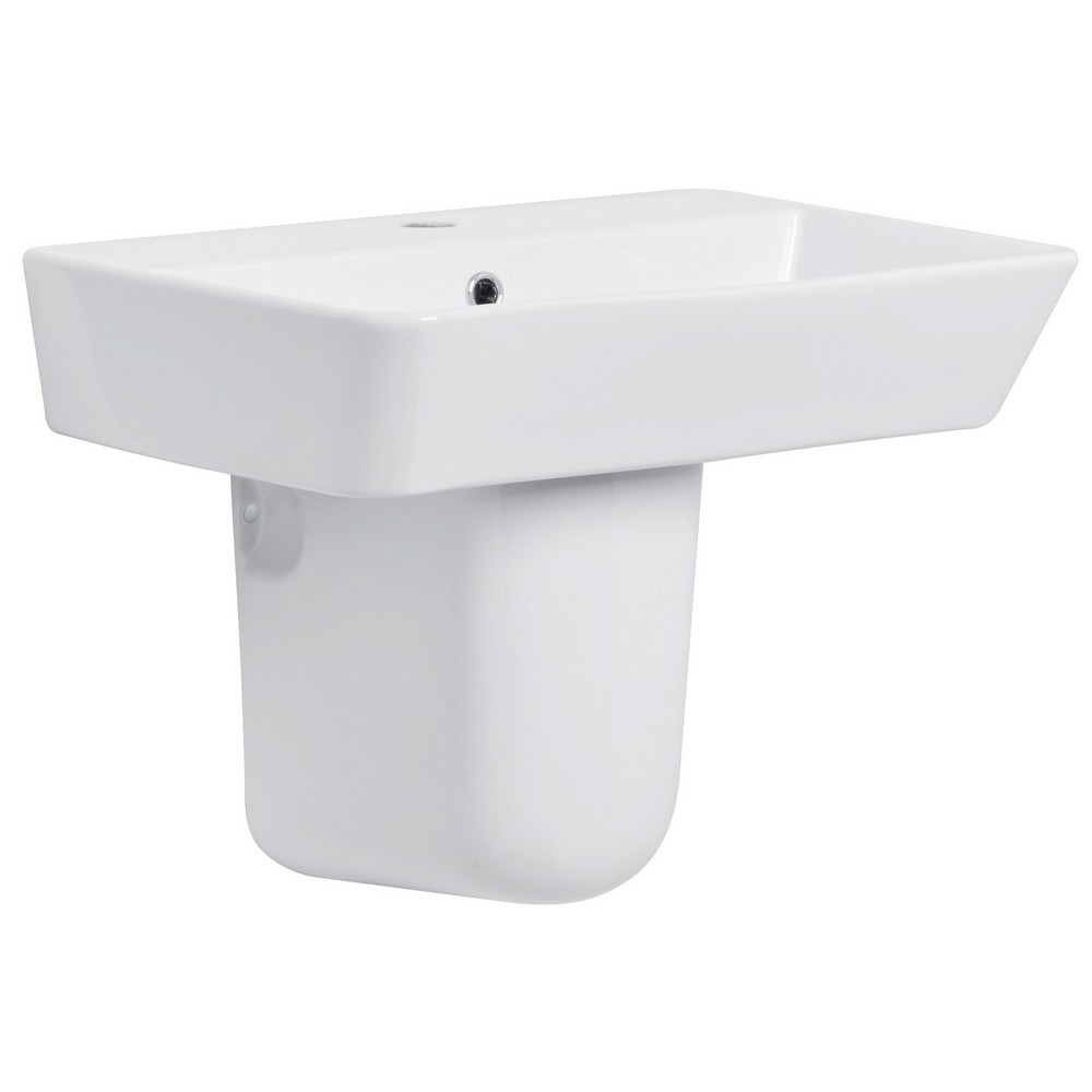 Tavistock Compass Square 550mm Basin and Semi Pedestal