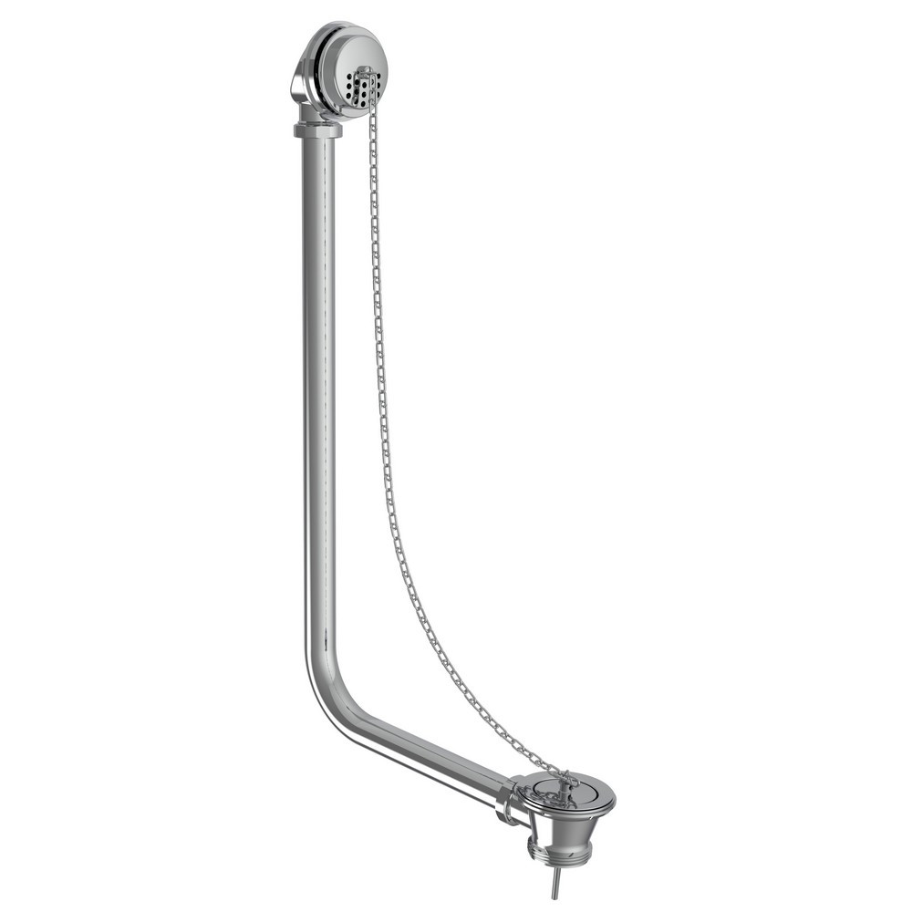 Tavistock Exposed Chrome Bath Overflow Kit with Plug and Chain