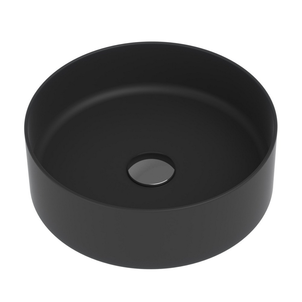 Tavistock Fen Round Black Countertop Basin