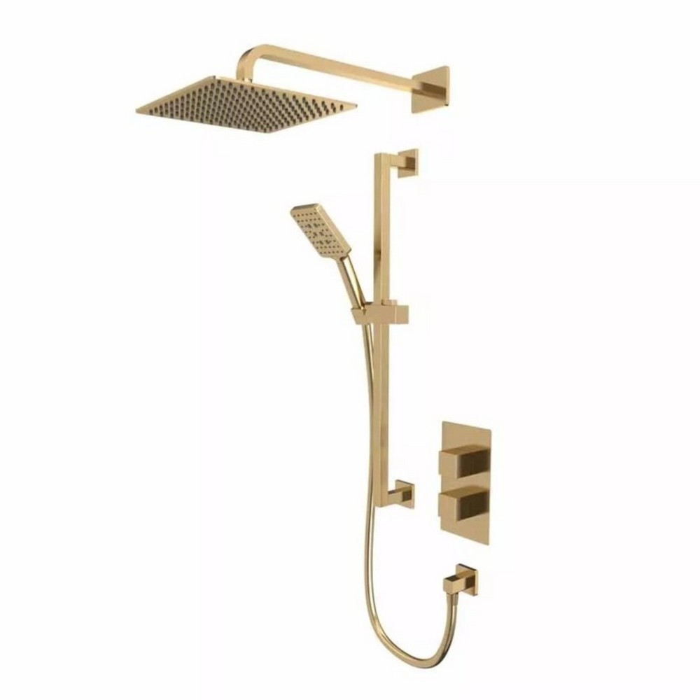 Tavistock Index Dual Function Brushed Brass Concealed Shower System