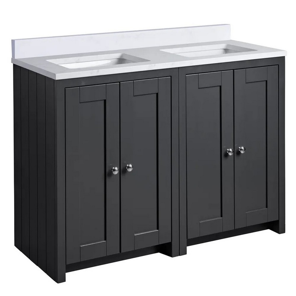 Tavistock Lansdown 1200mm Matt Black Underslung Vanity Unit