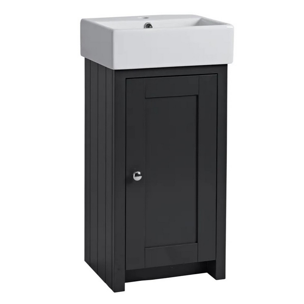 Tavistock Lansdown 430mm Matt Black Cloakroom Vanity Unit