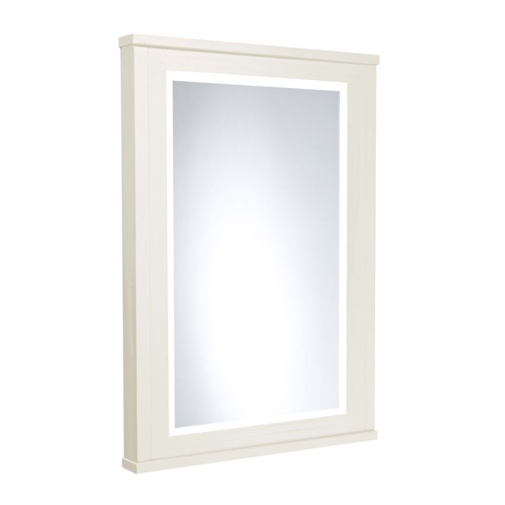 Tavistock Lansdown 600mm Framed Illuminated Mirror in Linen White