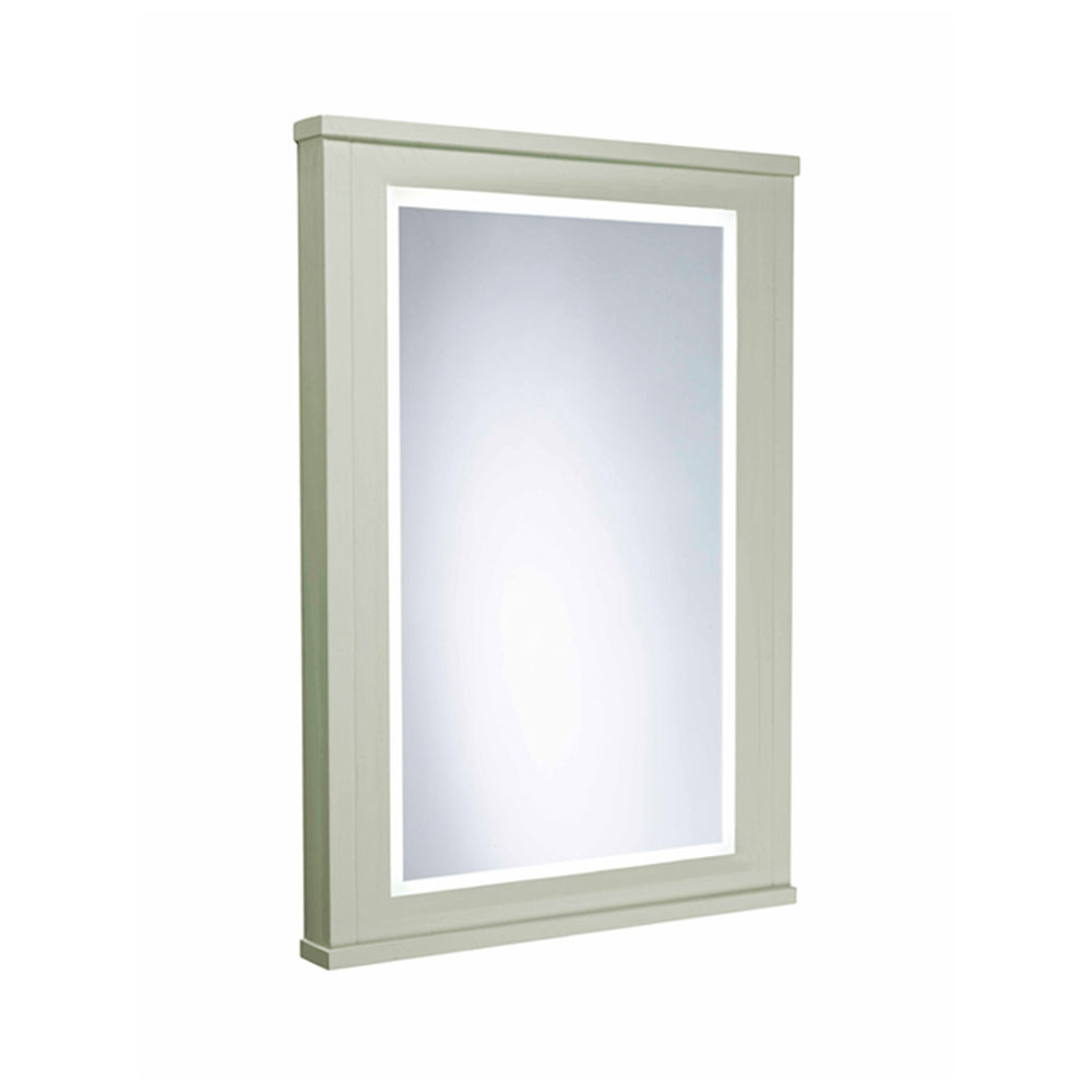 Tavistock Lansdown 600mm Framed Illuminated Mirror in Pebble Grey
