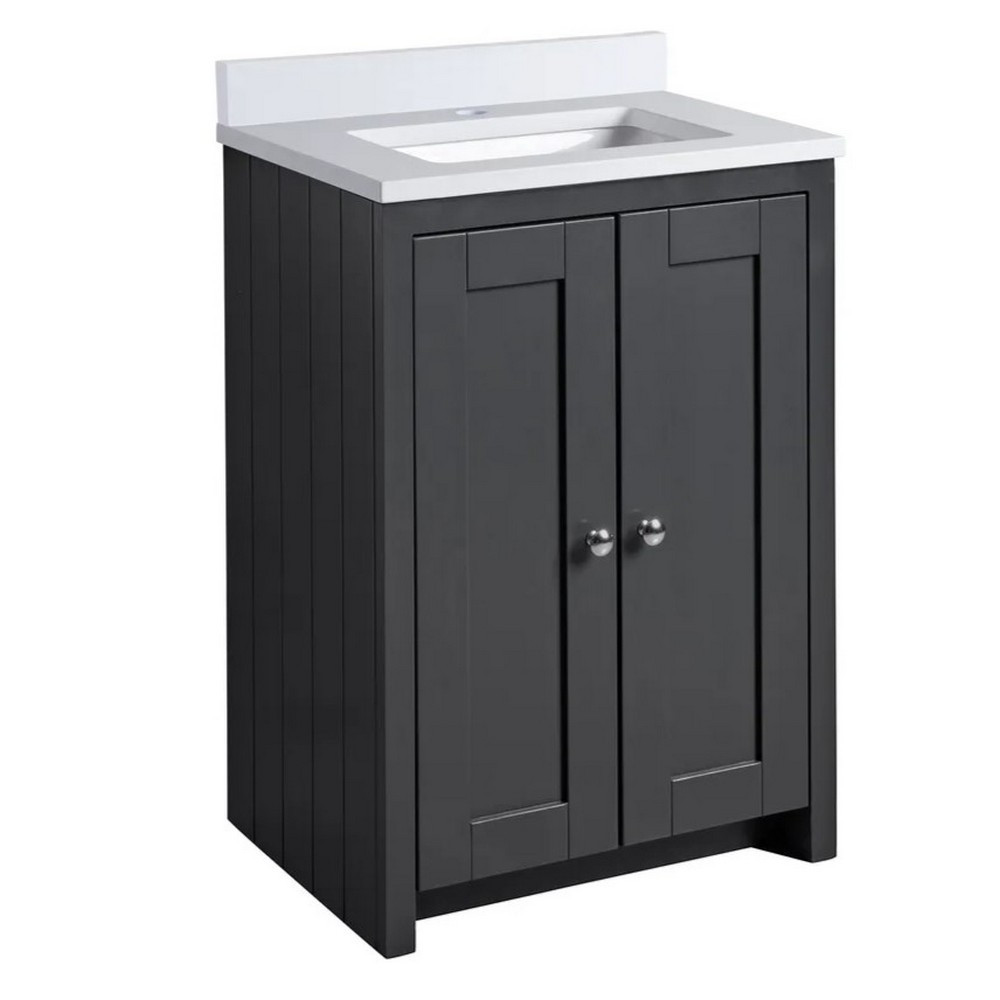 Tavistock Lansdown 600mm Matt Black Underslung Vanity Unit