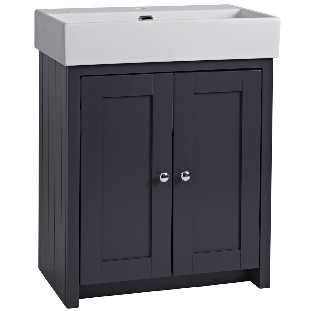 Tavistock Lansdown 700mm Unit Matt Dark Grey with Basin