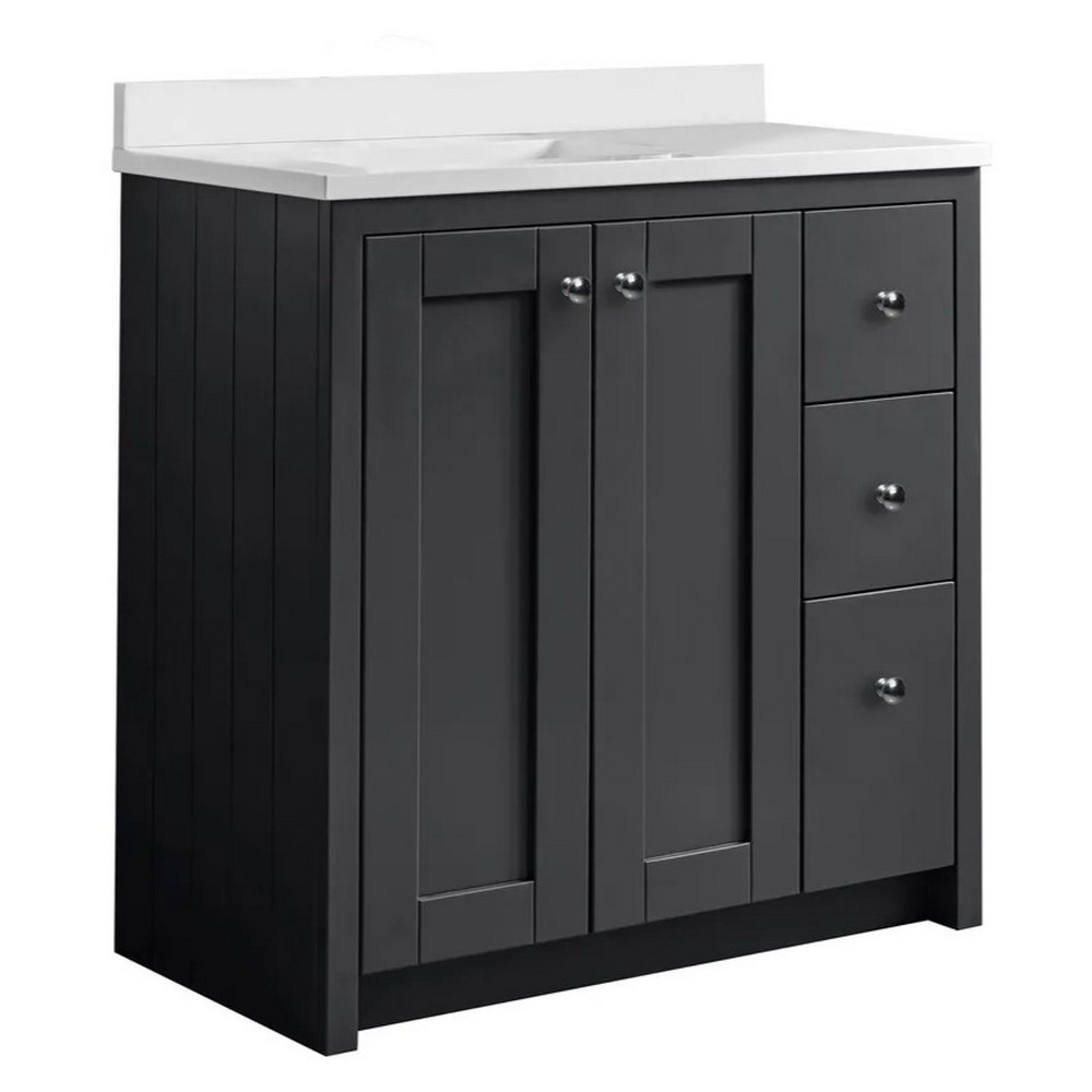 Tavistock Lansdown 800mm Matt Black Underslung Vanity Unit