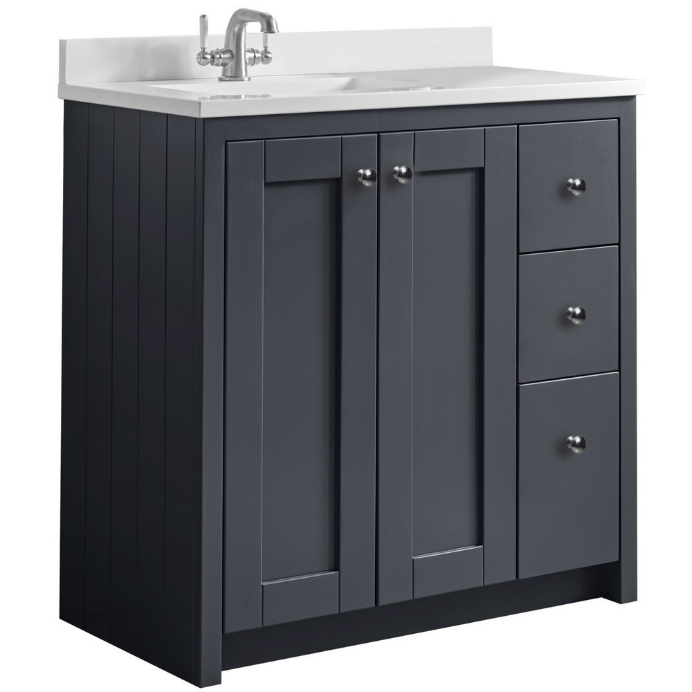 Tavistock Lansdown 800mm Matt Dark Grey Underslung Vanity Unit