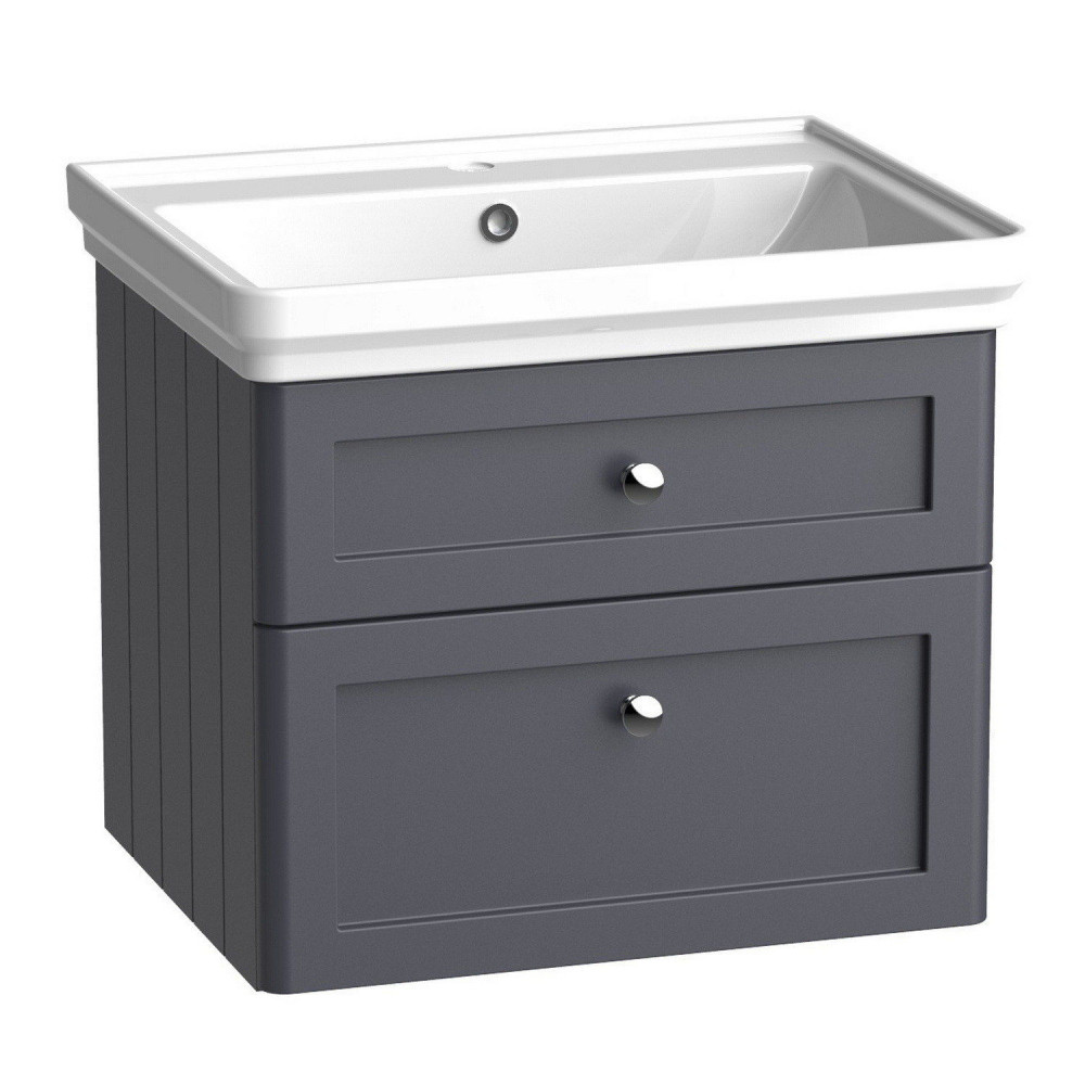 Tavistock Marston 600mm Wall Hung Vanity Unit with Basin in Matt Dark Grey