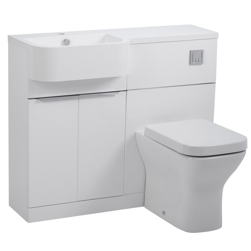 Tavistock Match 1000mm Gloss White Furniture Run with Basin Left Hand