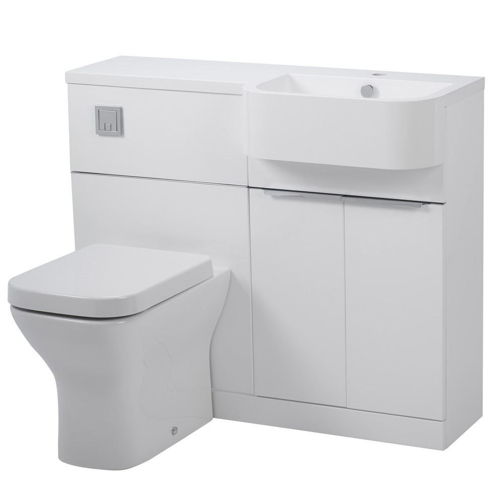 Tavistock Match 1200mm Right Hand Gloss White Combination Unit