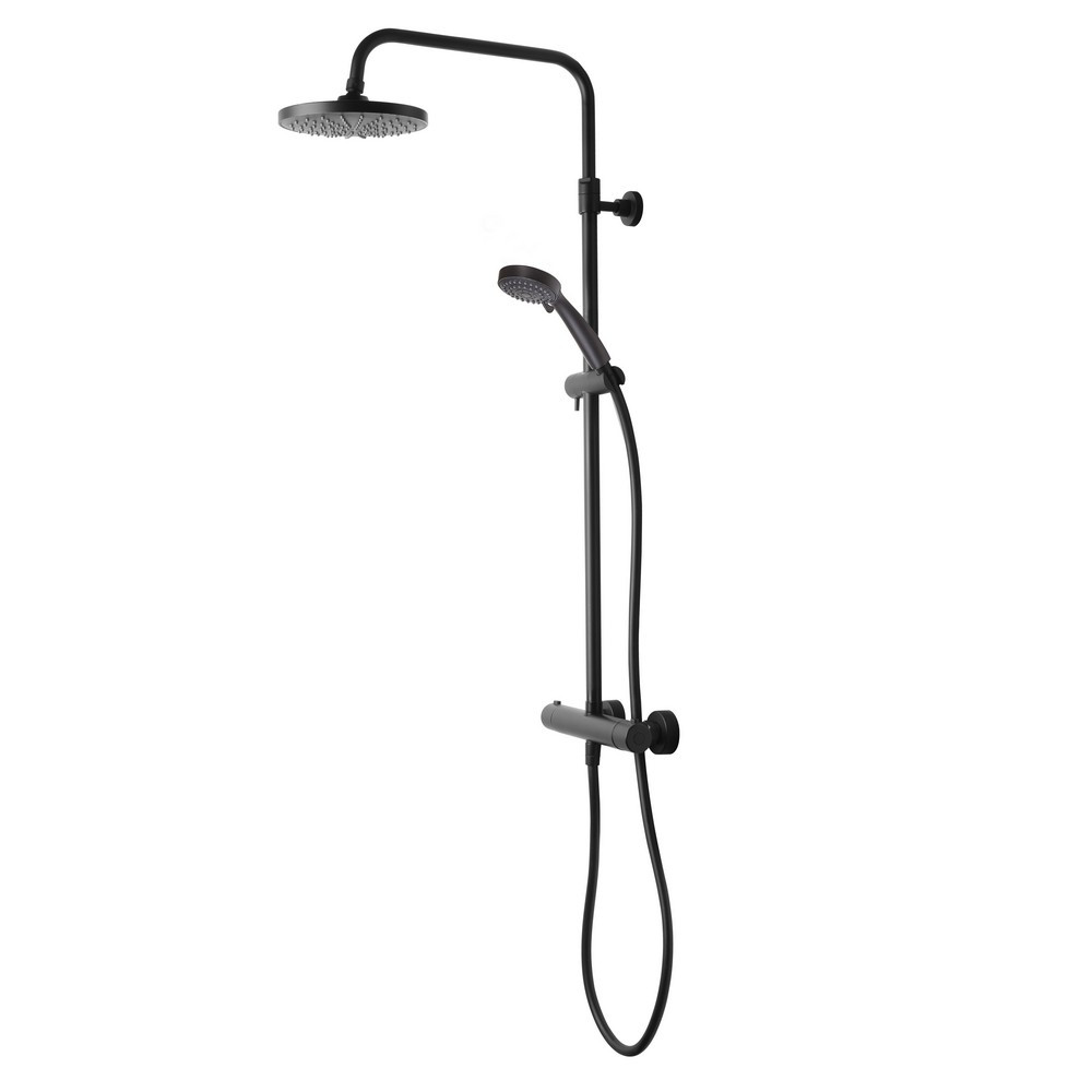 Tavistock Merit Dual Function Bar Valve with Shower Head and Handset Black