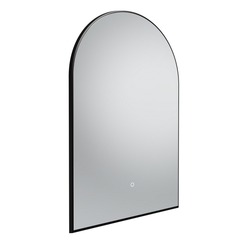 Tavistock Oxygen 600 x 900mm Illuminated Black Arch Mirror
