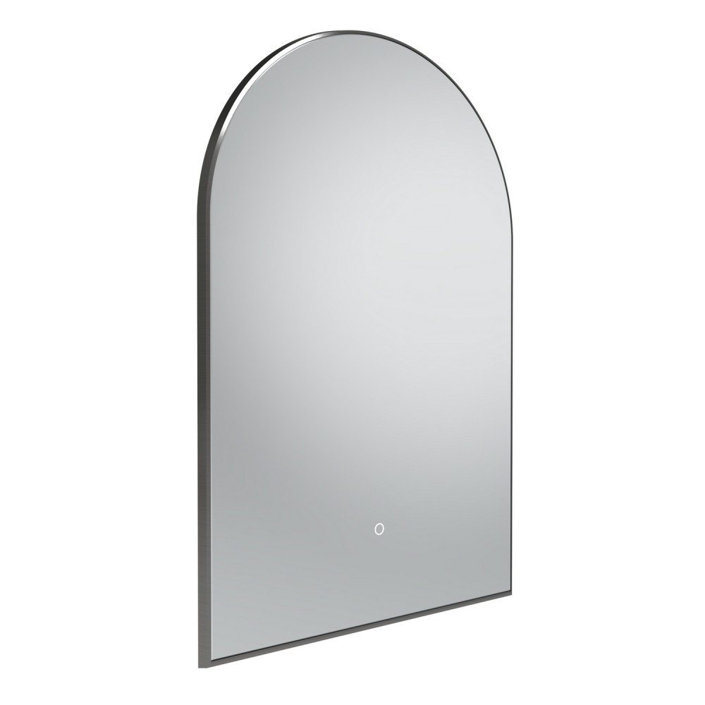 Tavistock Oxygen 600 x 900mm Illuminated Gunmetal Arch Mirror