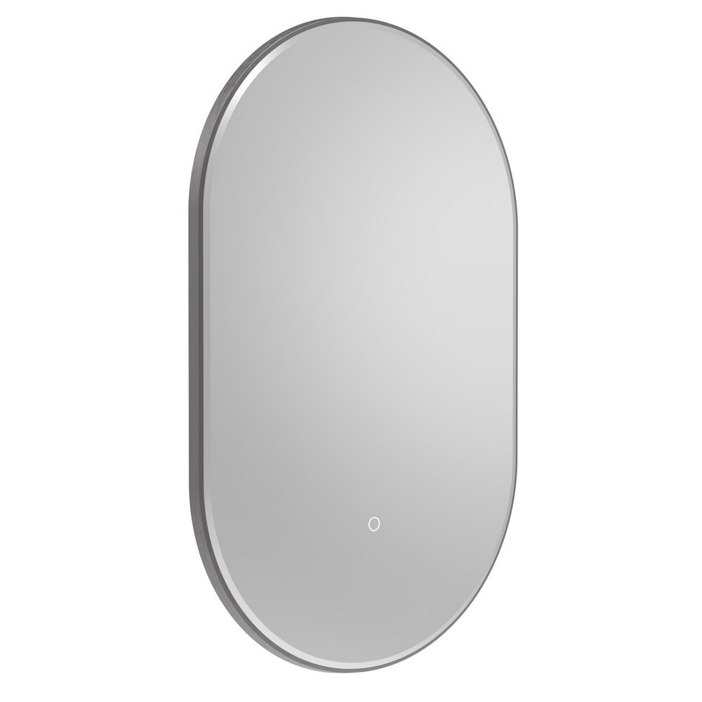 Tavistock Oxygen 800 x 500mm Illuminated Gunmetal Pill Mirror