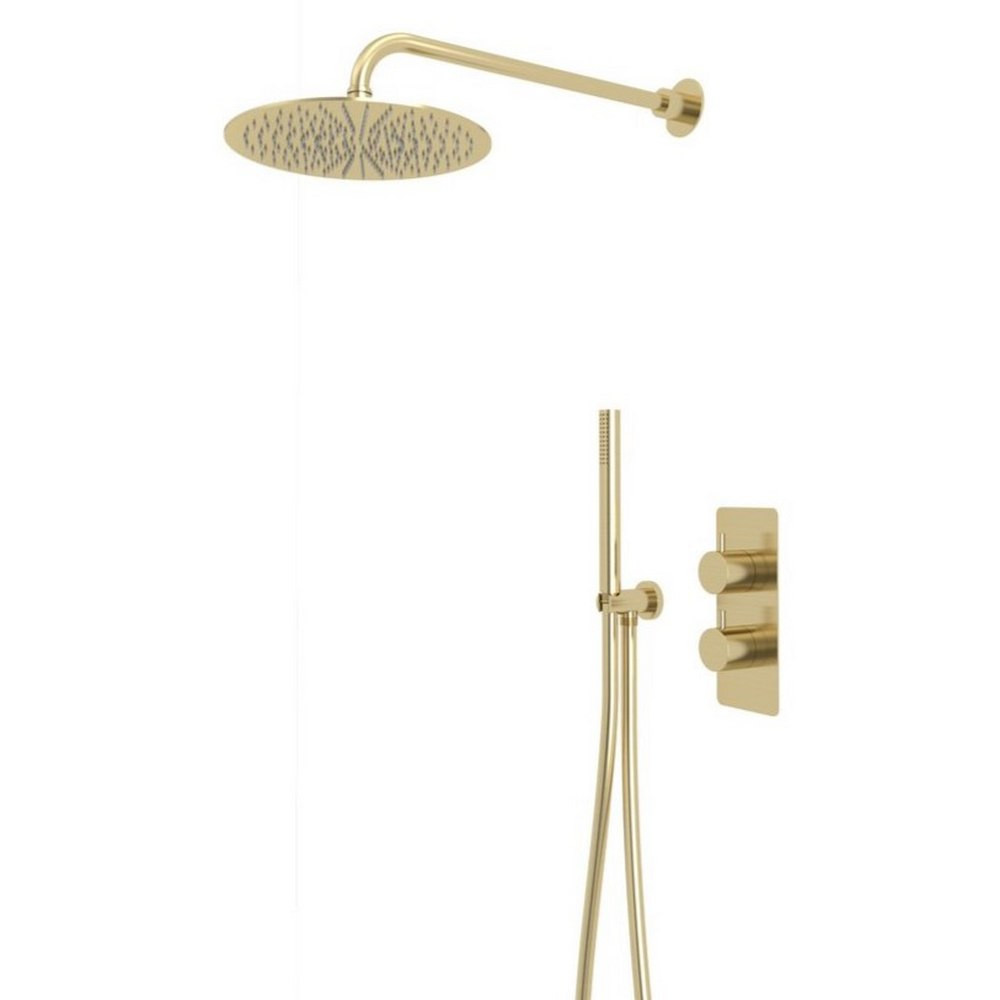 Tavistock Quantum Brushed Brass Dual Function Concealed Shower System