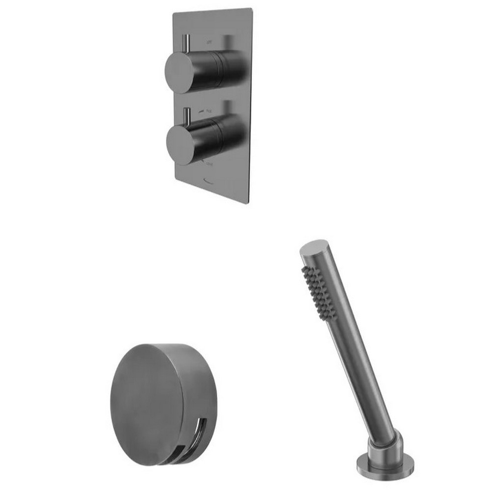 Tavistock Quantum Gunmetal Dual Function Bath Filler and Handset