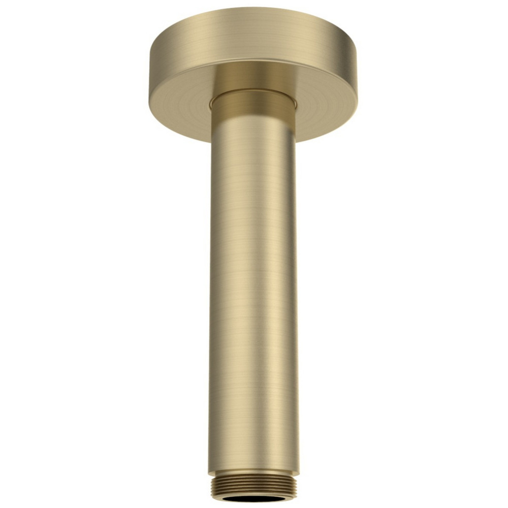 Tavistock Round Brushed Brass Ceiling Mounted Shower Arm