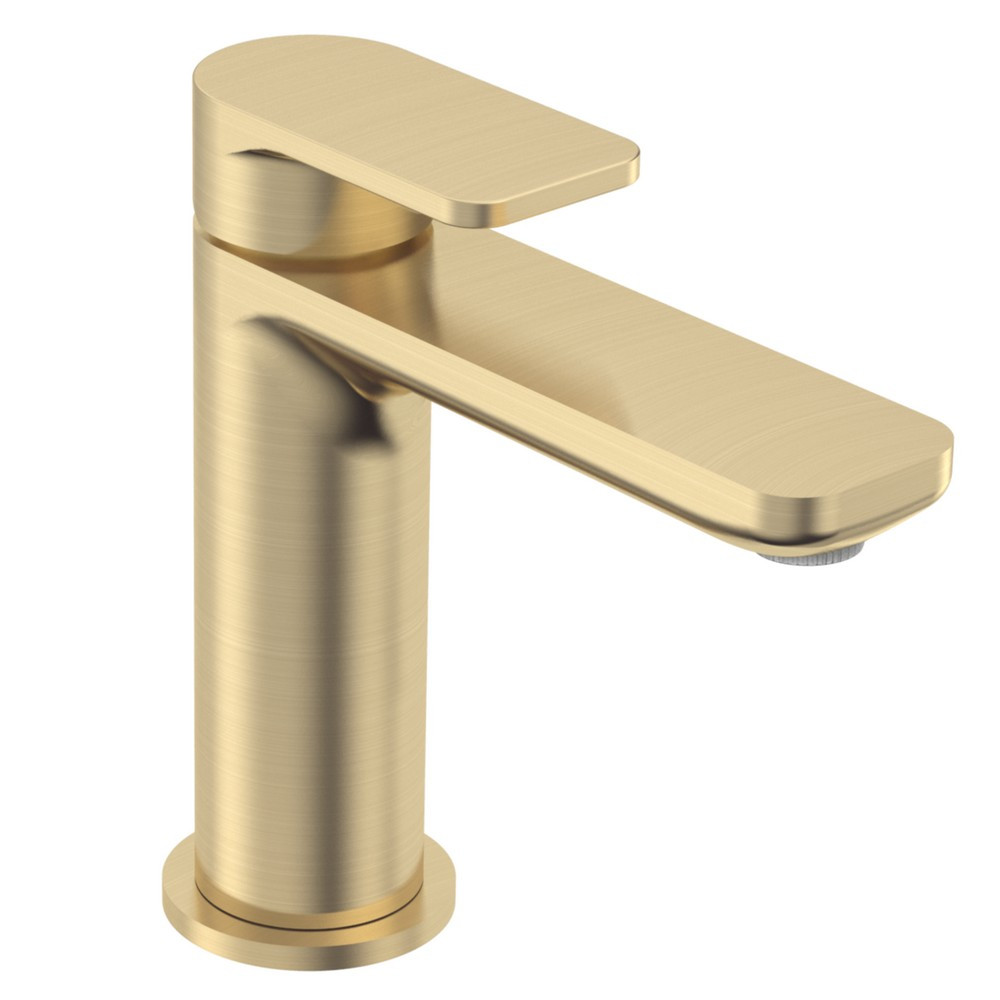 Tavistock Savour Basin Mixer with Click Waste in Brushed Brass